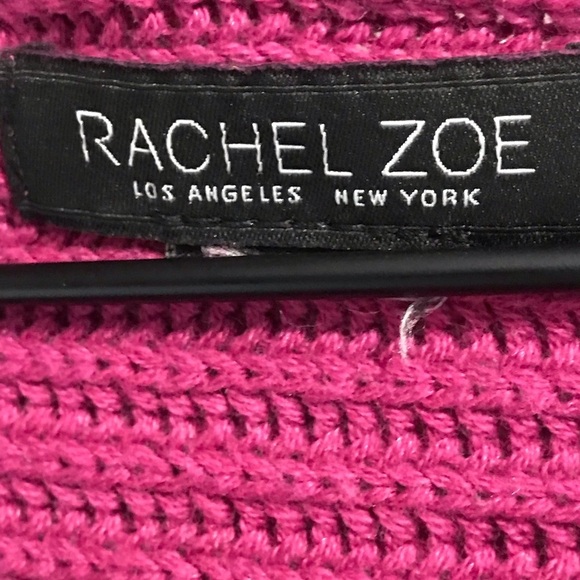 EUC Rachel Zoe Fuchsia Knit Drop Shoulder Sweater - Picture 9 of 9